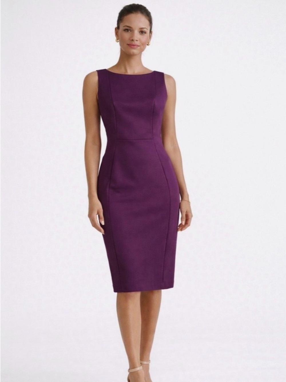 Calvin Klein Plum Sheath Dress Women 10